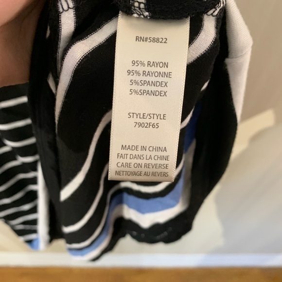 Max studio stripe‎ short sleeve dress size XS - Picture 4 of 5